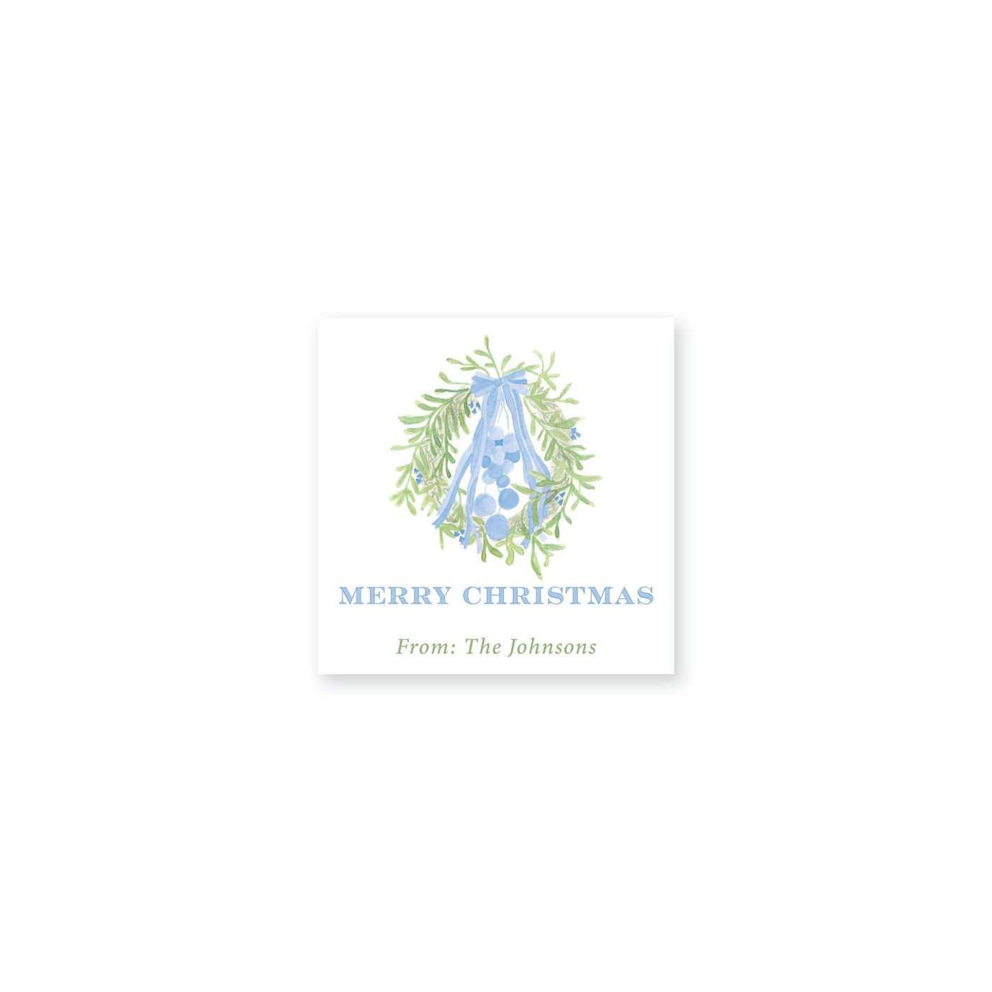 Single Hanging Wreath Christmas Stickers