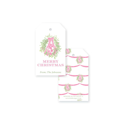 Single Hanging Wreaths Christmas Gift Tag