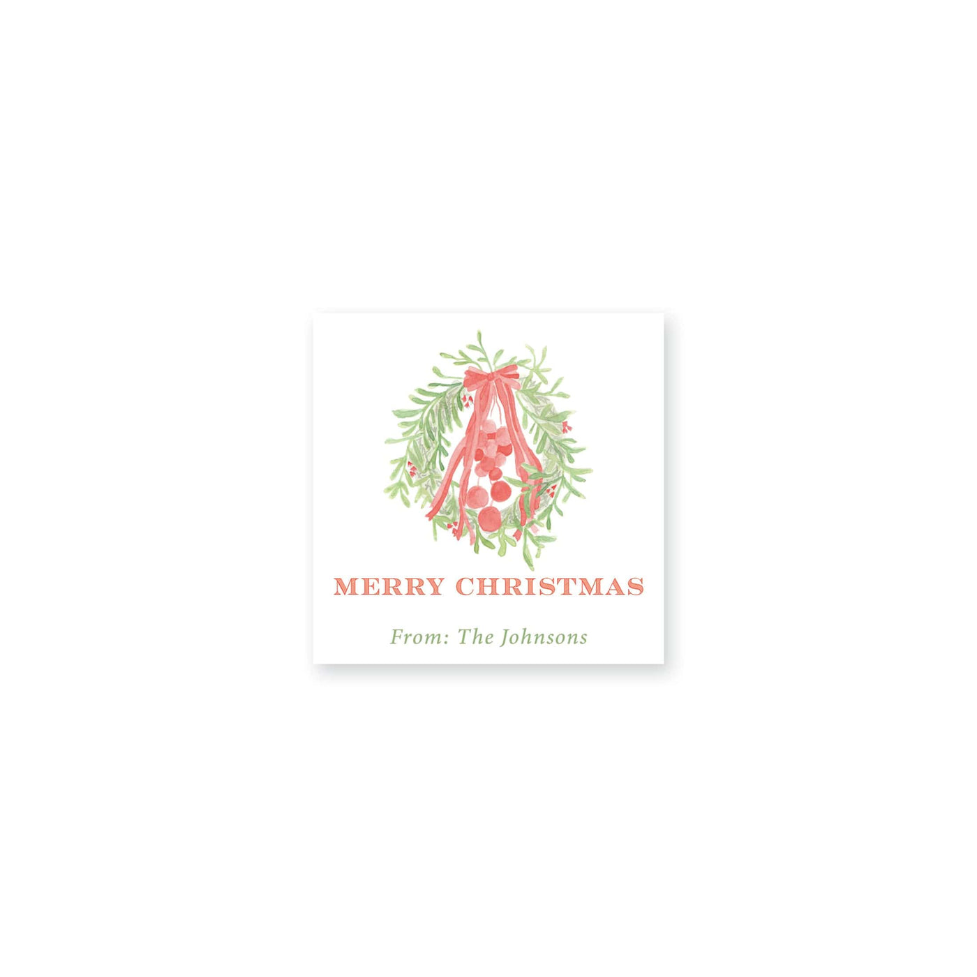 Single Hanging Wreath Christmas Stickers