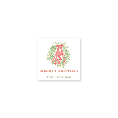 Single Hanging Wreath Christmas Stickers