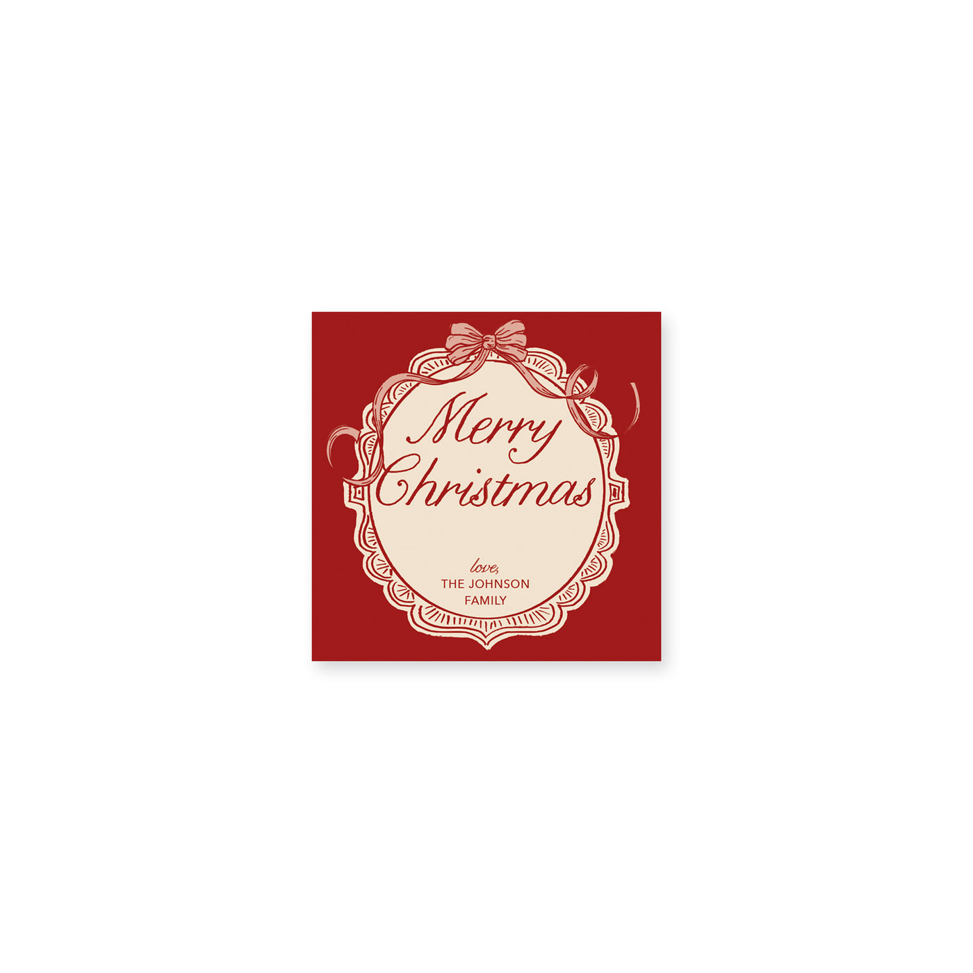 Antique Frame Traditional Christmas Stickers
