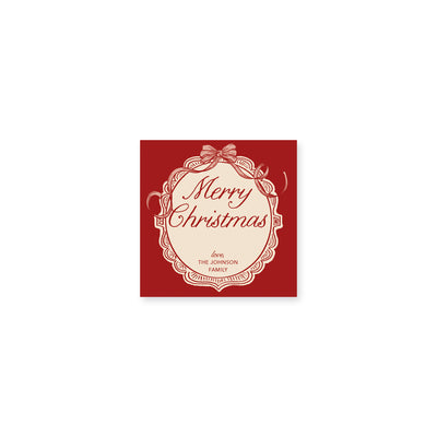 Antique Frame Traditional Christmas Stickers