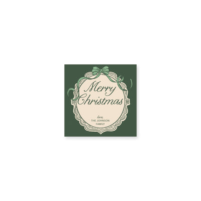 Antique Frame Traditional Christmas Stickers