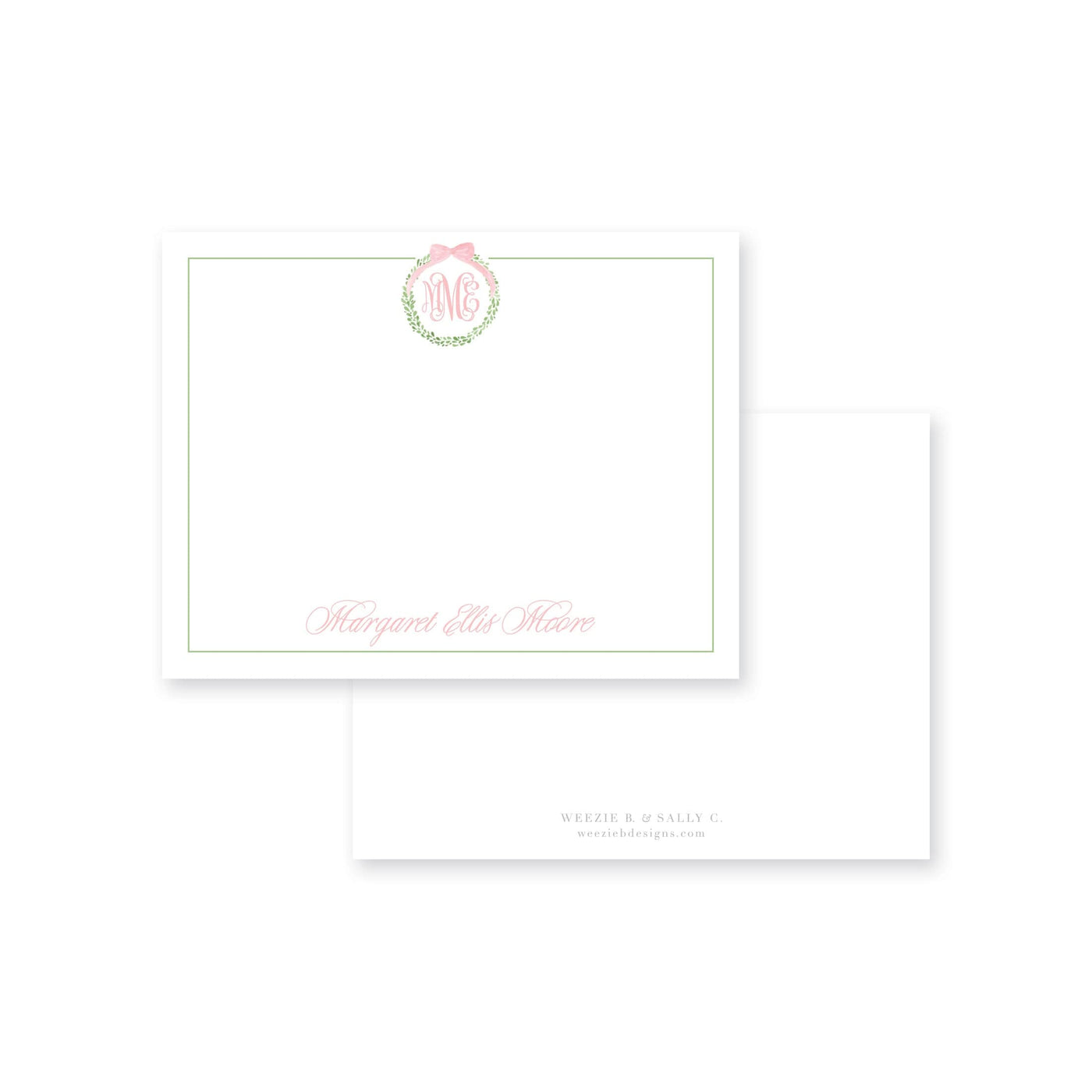 Boxwood Wreath Flat Note Card