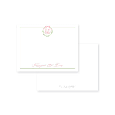 Boxwood Wreath Flat Note Card