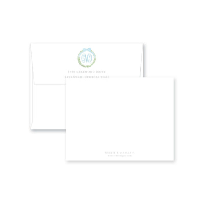 Boxwood Wreath Flat Note Card