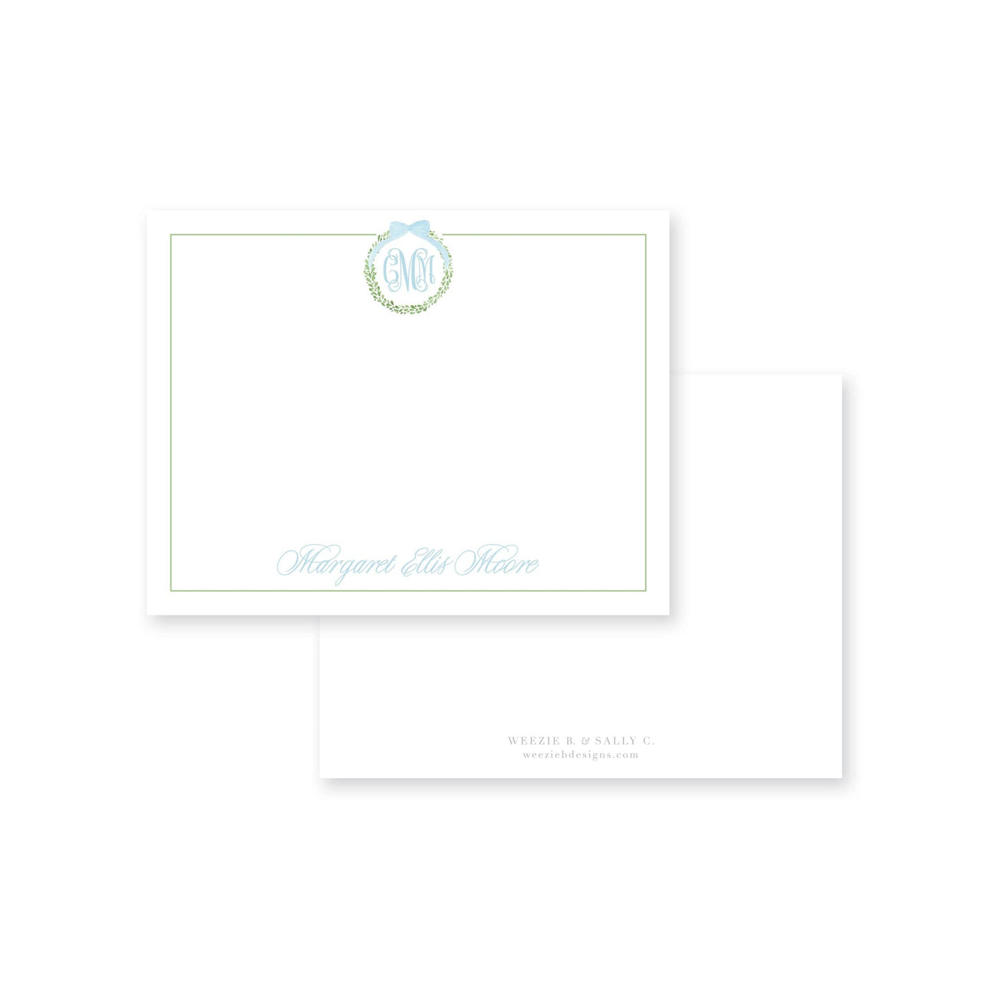 Boxwood Wreath Flat Note Card
