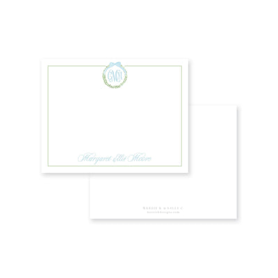 Boxwood Wreath Flat Note Card