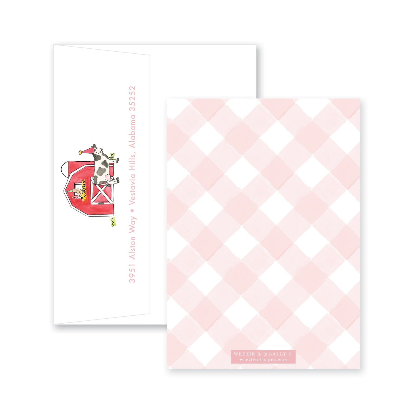 Watercolor Farm Barn Birthday