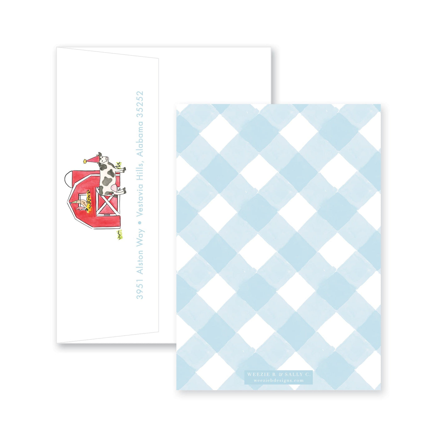 Watercolor Farm Barn Birthday