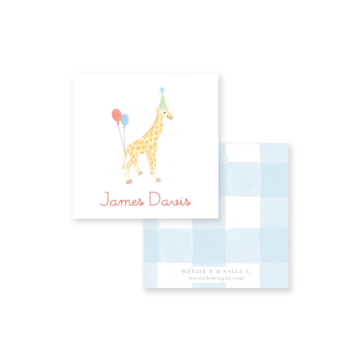 Giraffe in a Party Hat Stickers