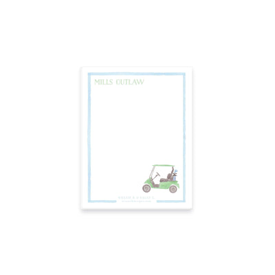 Watercolor Golf Cart Notepad