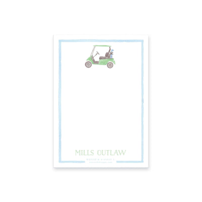 Watercolor Golf Cart Notepad