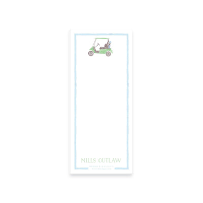 Watercolor Golf Cart Notepad