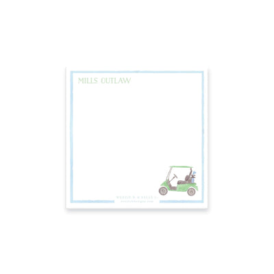 Watercolor Golf Cart Notepad