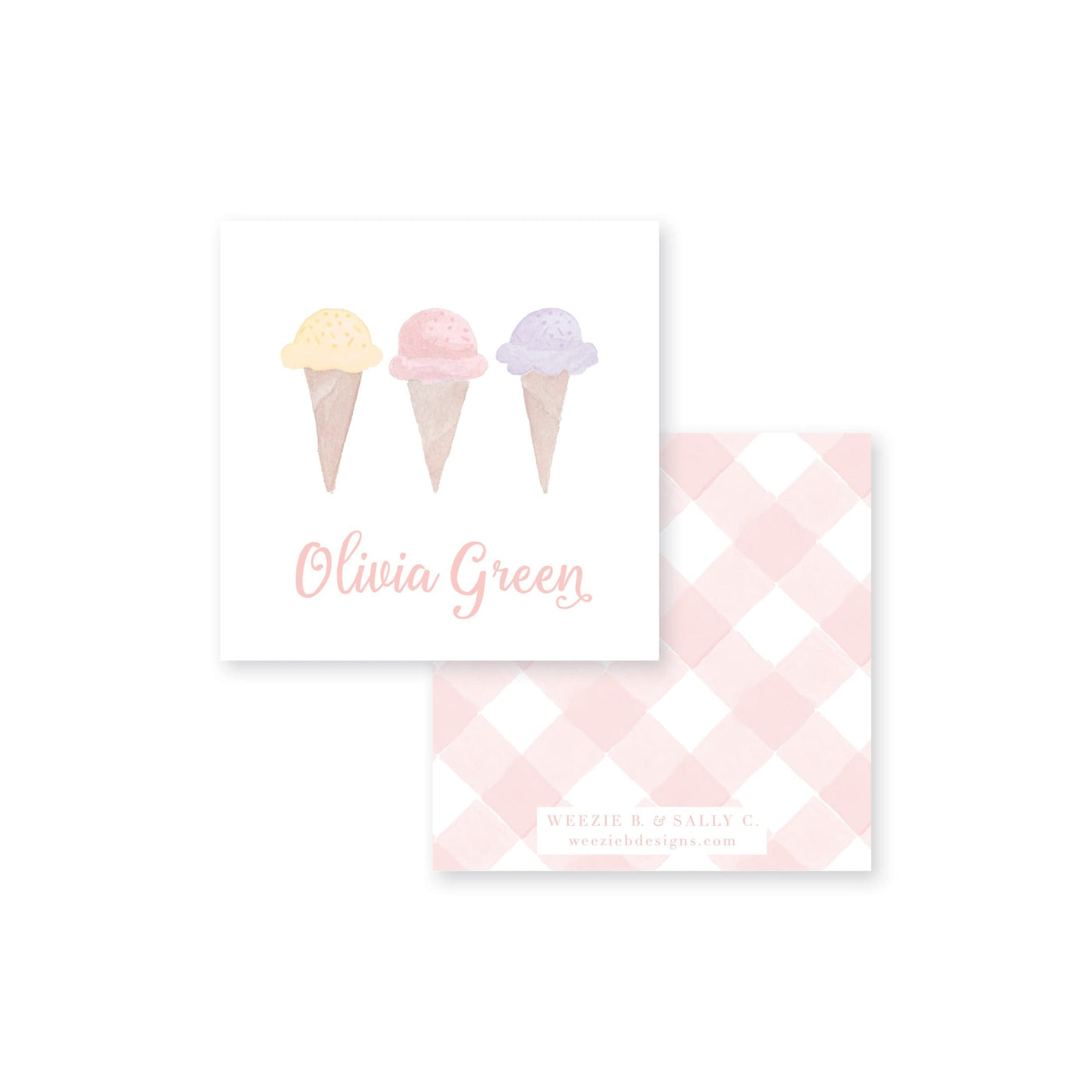 Ice Cream Watercolor Stickers