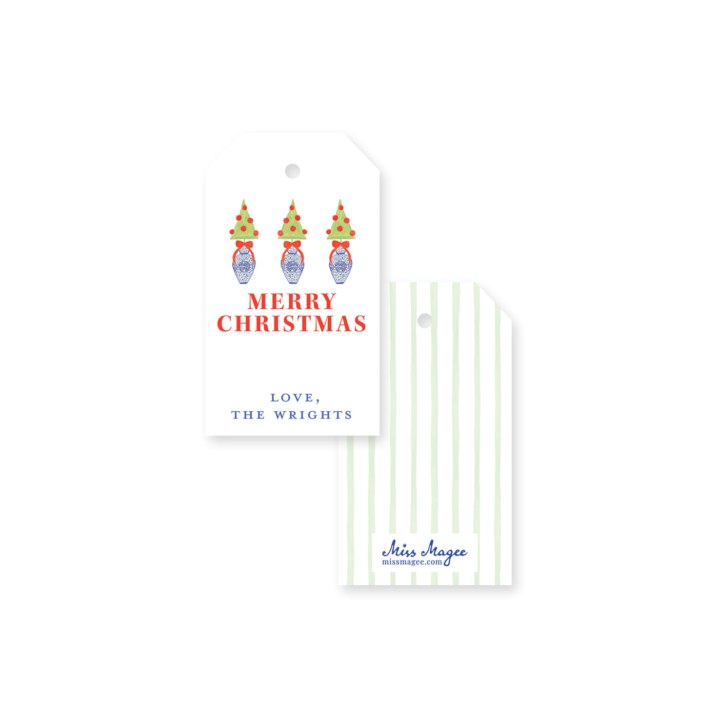 Modern Topiary Christmas Tag