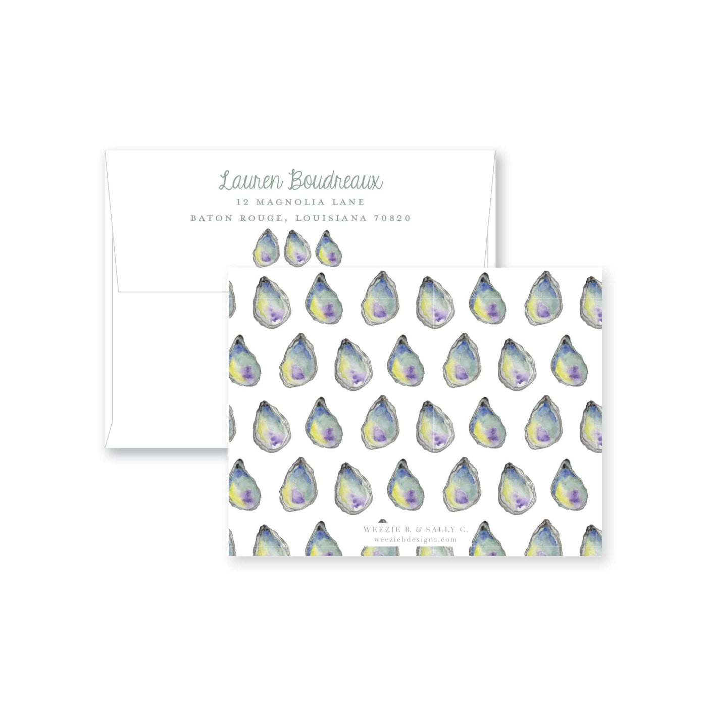 Oyster Roast Flat Note Card