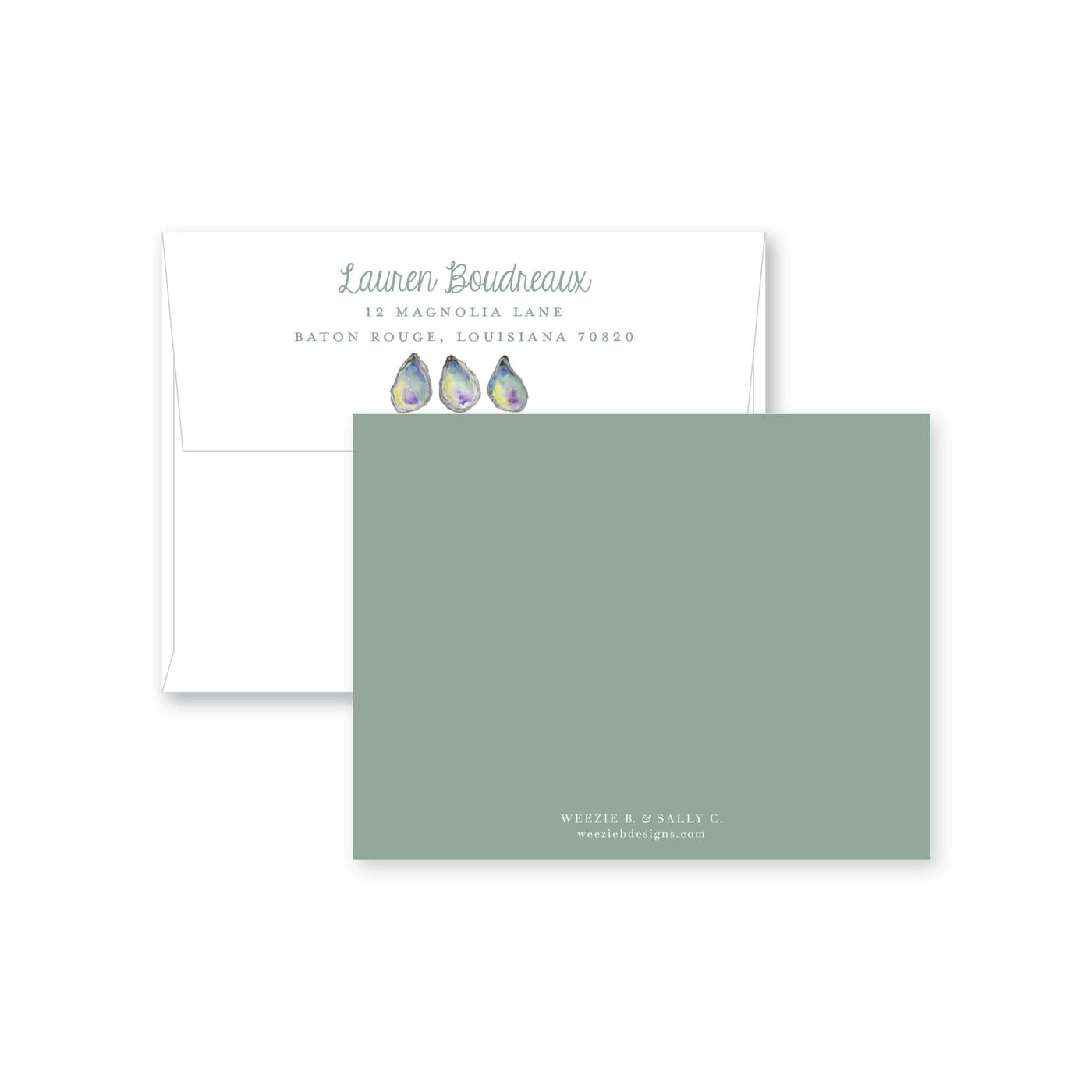 Oyster Roast Flat Note Card