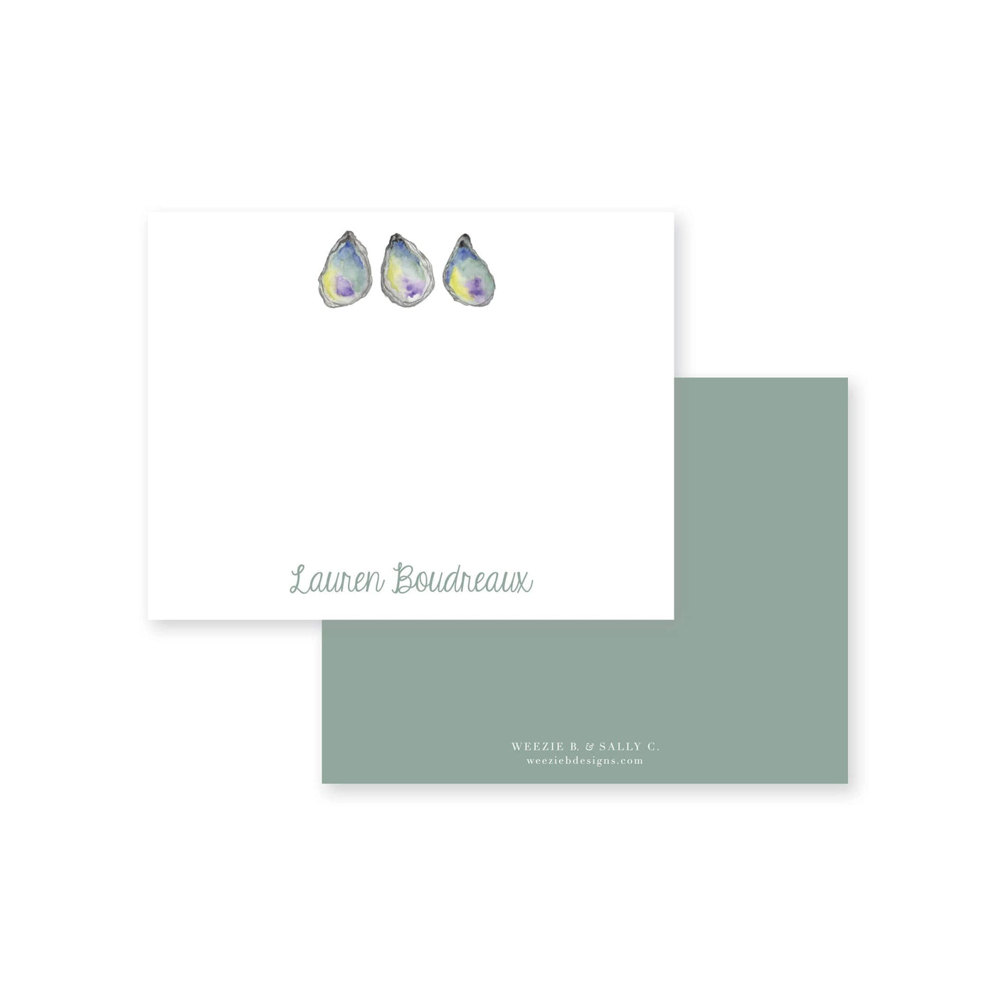 Oyster Roast Flat Note Card
