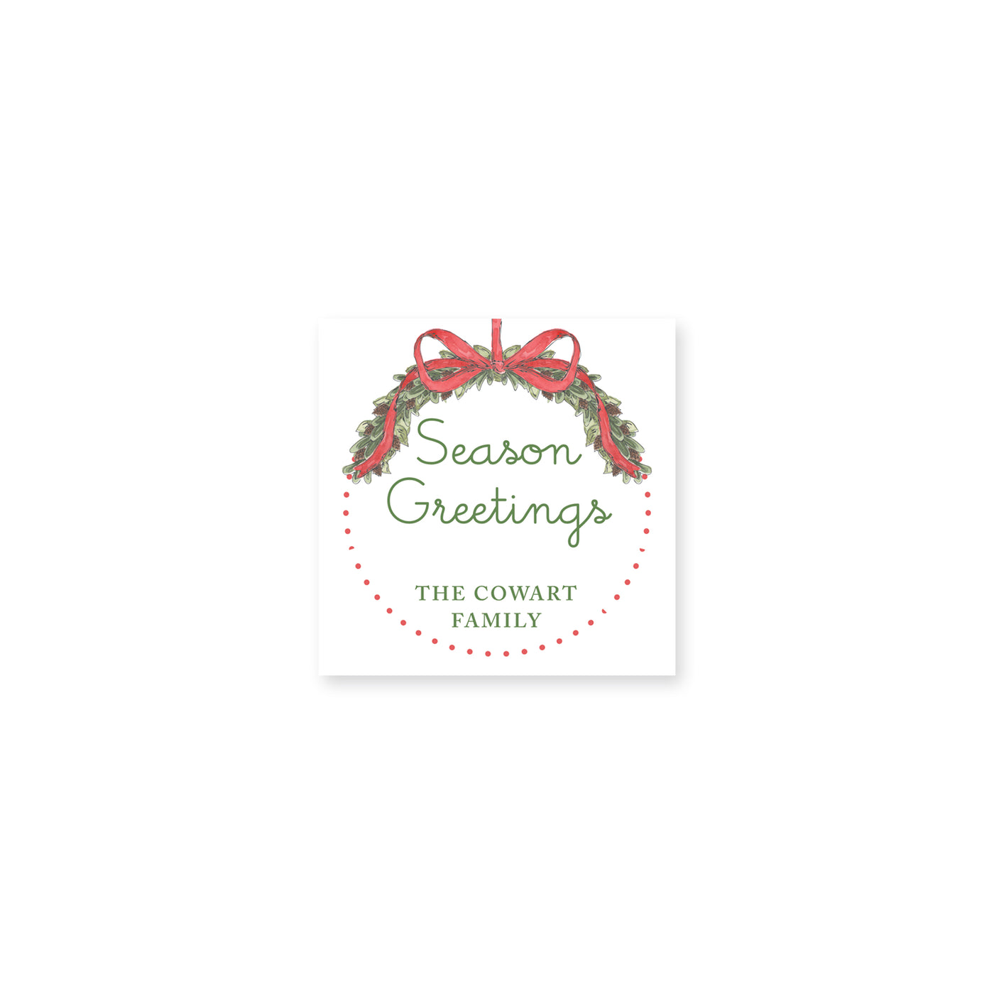 Pinecone Swag Christmas Stickers