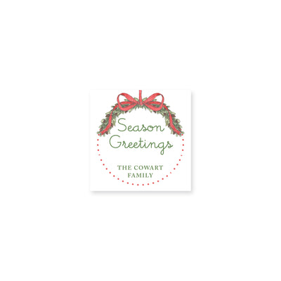 Pinecone Swag Christmas Stickers