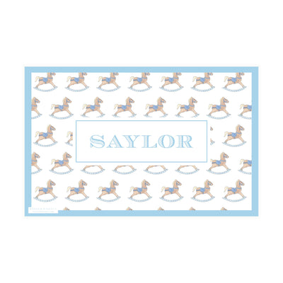 Watercolor Rocking Horse Placemat