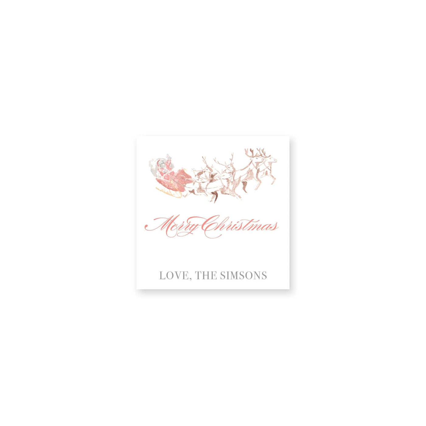 Santa Sleigh Christmas Stickers