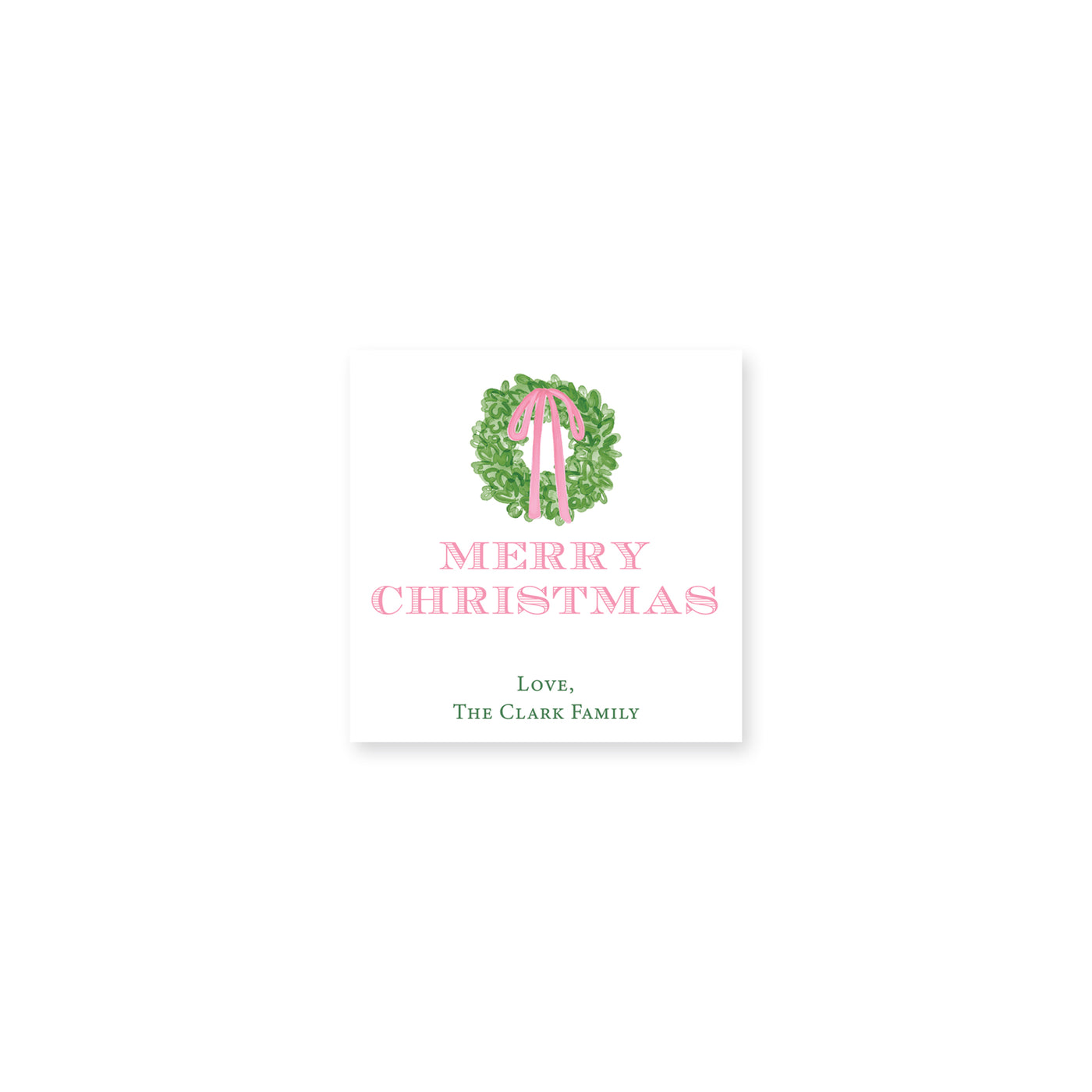 Simple Wreath Christmas Stickers