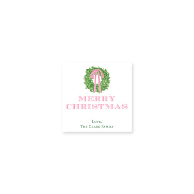 Simple Wreath Christmas Stickers