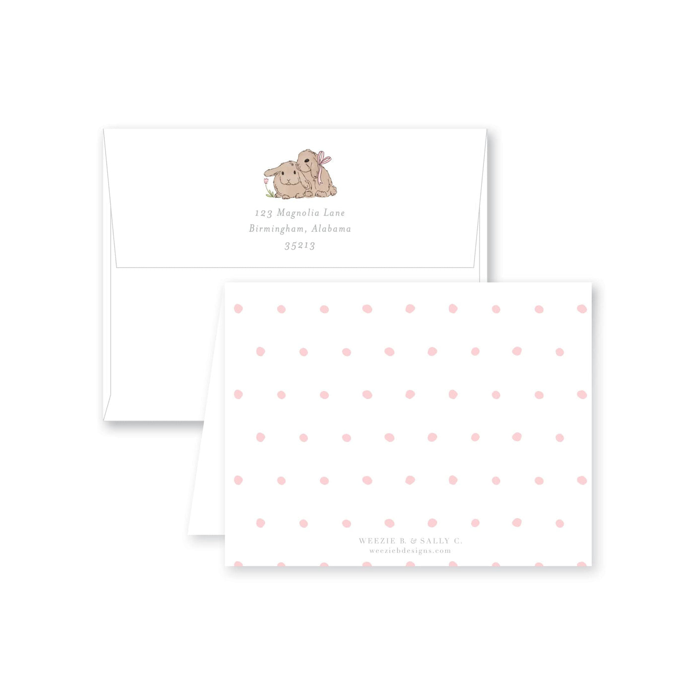 Some Bunny Folded Note Card