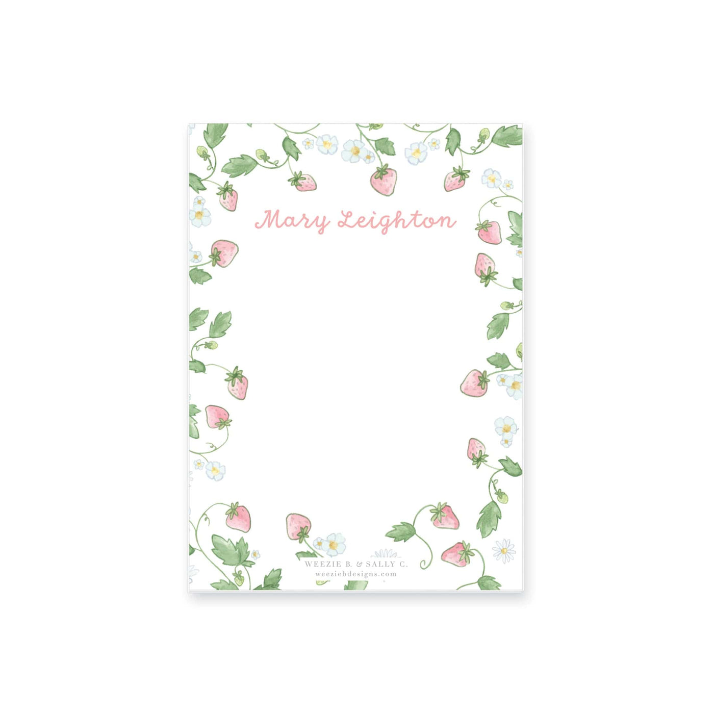 Strawberry Blooms Notepad