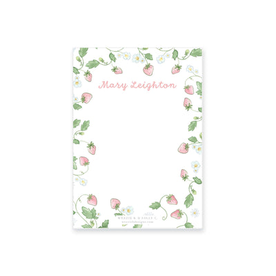 Strawberry Blooms Notepad