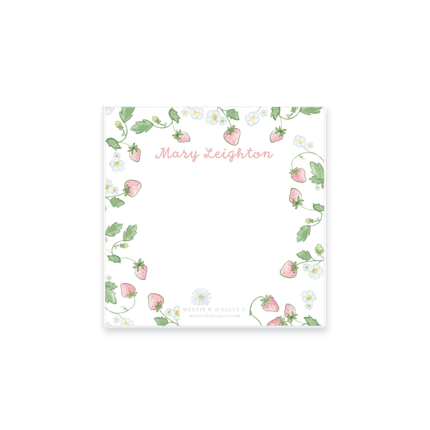 Strawberry Blooms Notepad