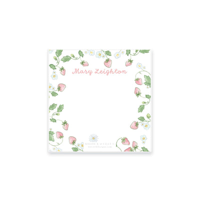 Strawberry Blooms Notepad