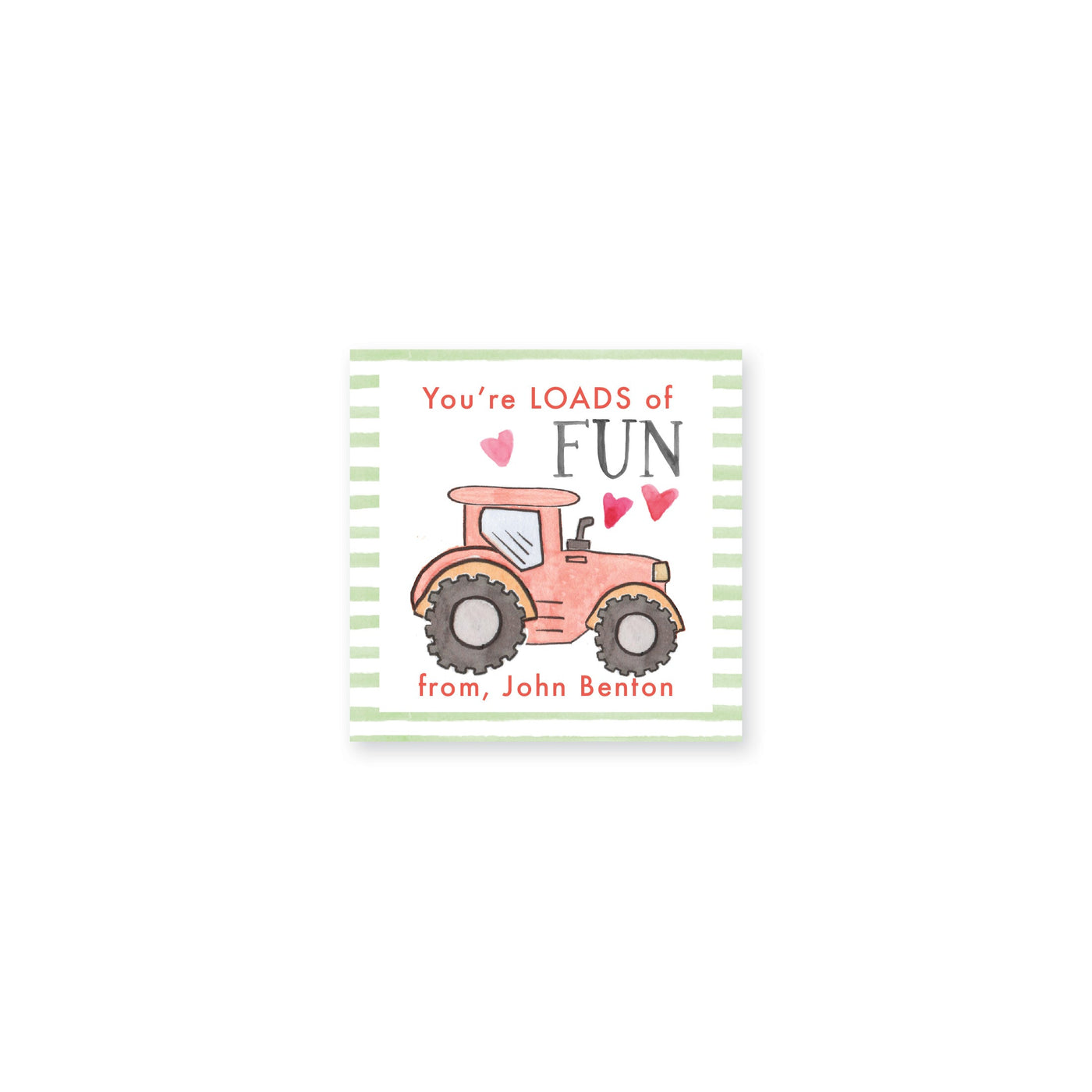 Loads of Fun Tractor Valentines
