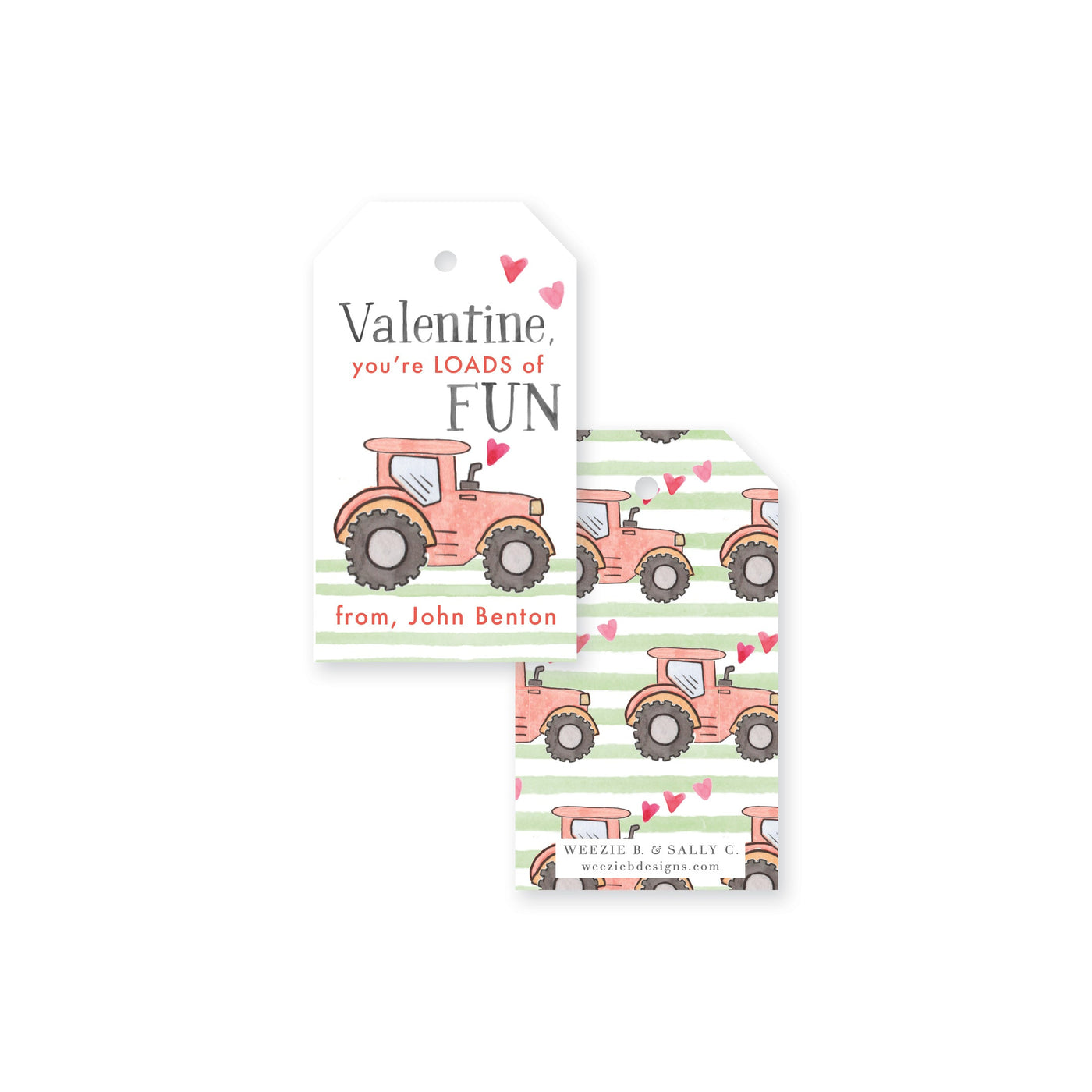 Loads of Fun Tractor Valentines