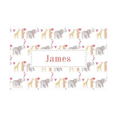 Wild About Zoo Valentine Placemat