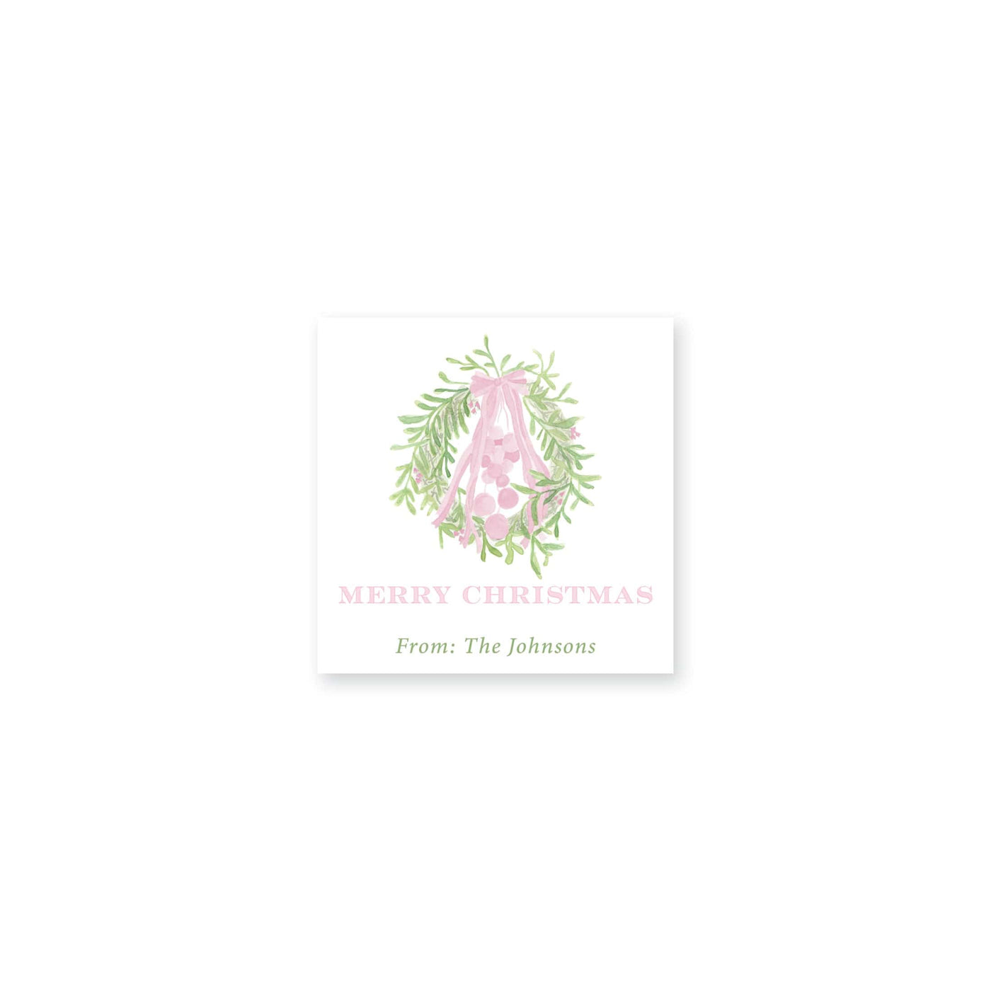 Single Hanging Wreath Christmas Stickers