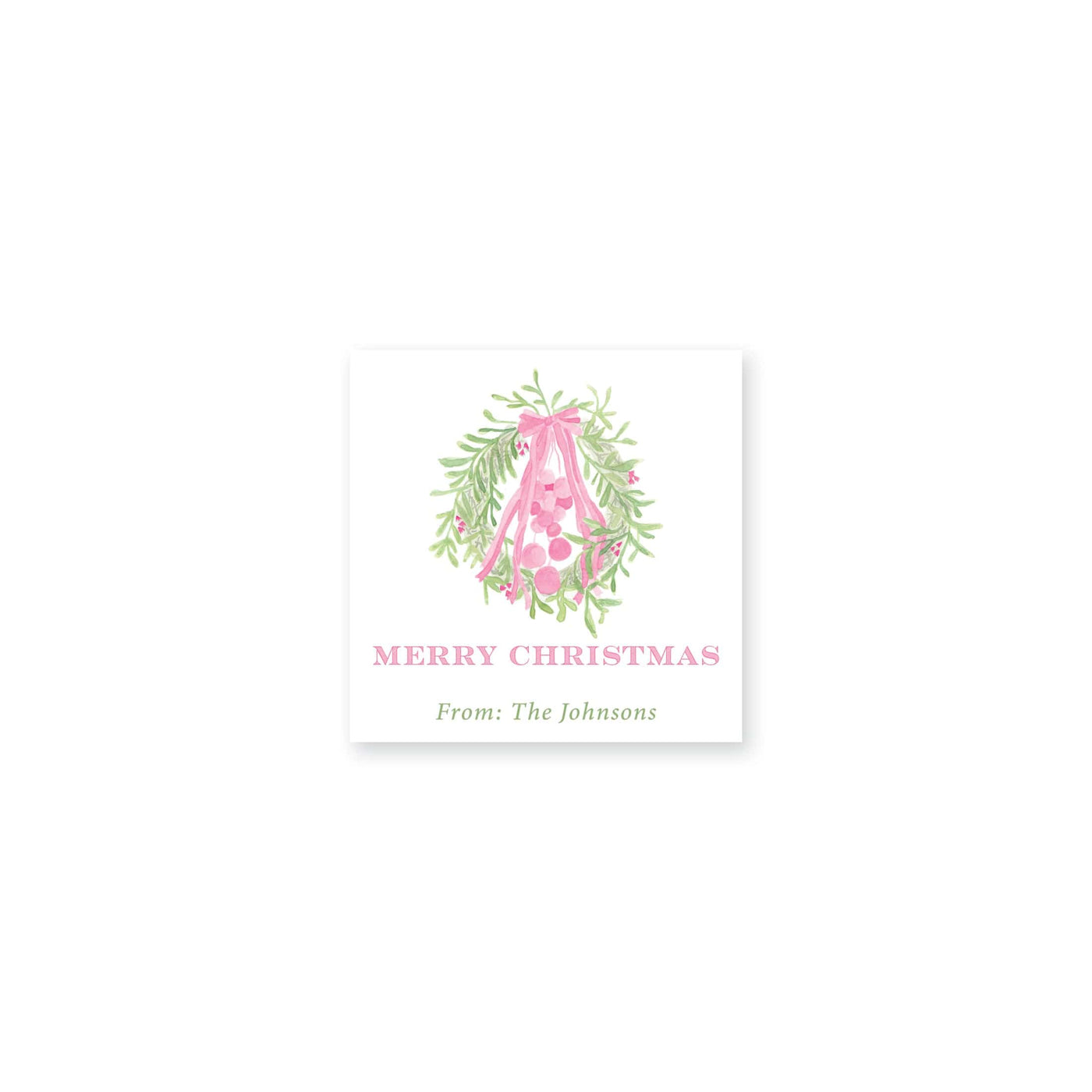 Single Hanging Wreath Christmas Stickers