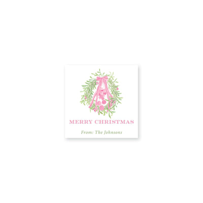 Single Hanging Wreath Christmas Stickers